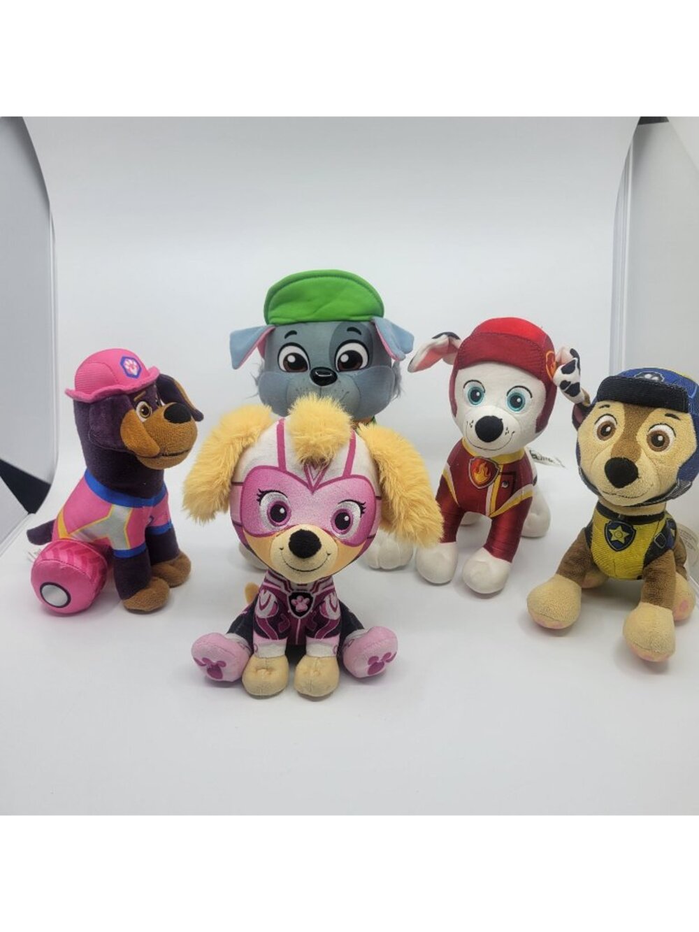 PAW PATROL Plush Lot of 5 Characters - Roxy, Skye, Marshall, Chase, Zuma